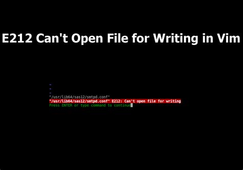 The means that permissions are to be set to exactly what we specify. . E212 can39t open file for writing redhat